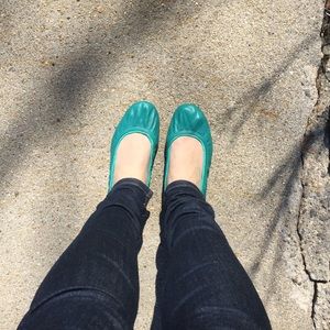 Teal Ballasox soft foldable flats