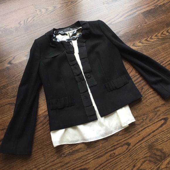 J Crew ribbon-trimmed blazer