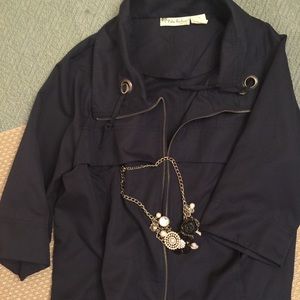 Navy blue, lightweight jacket