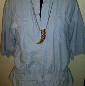 Heritage 1981 Forever 21 denim chambray shirt S sm