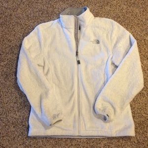 North Face off-white fleece jacket