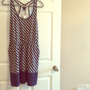 NWT Navy/White "Chain" Dress