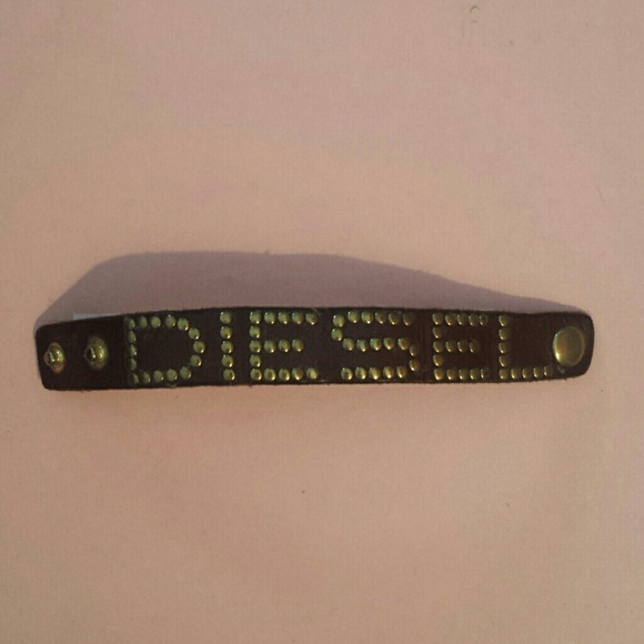 Diesel studded leather bracelet