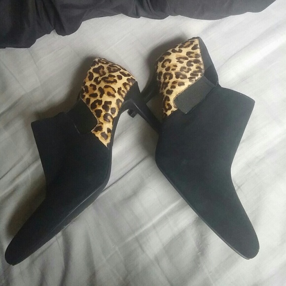Cole Haan cow fur booties