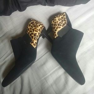 Cole Haan cow fur booties