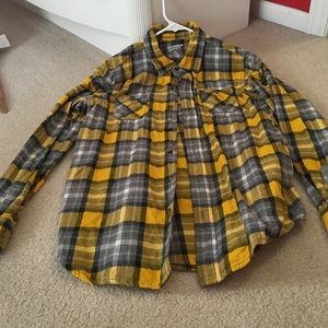 yellow and grey flannel