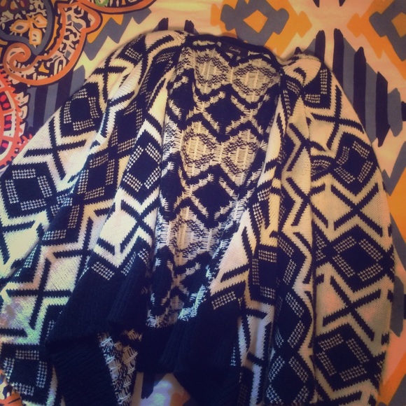Black and white boutique sweater