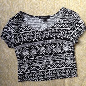 Tribal pattern crop top