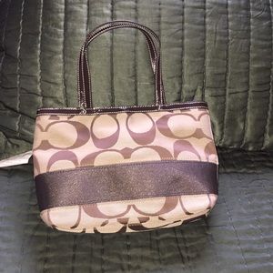 ON HOLD. Coach brown mini tote