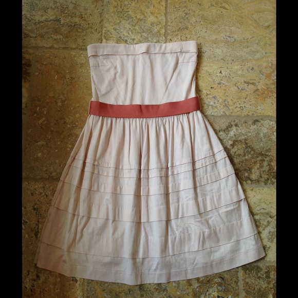 NWOT MNG by mango peach strapless dress - Picture 1 of 1