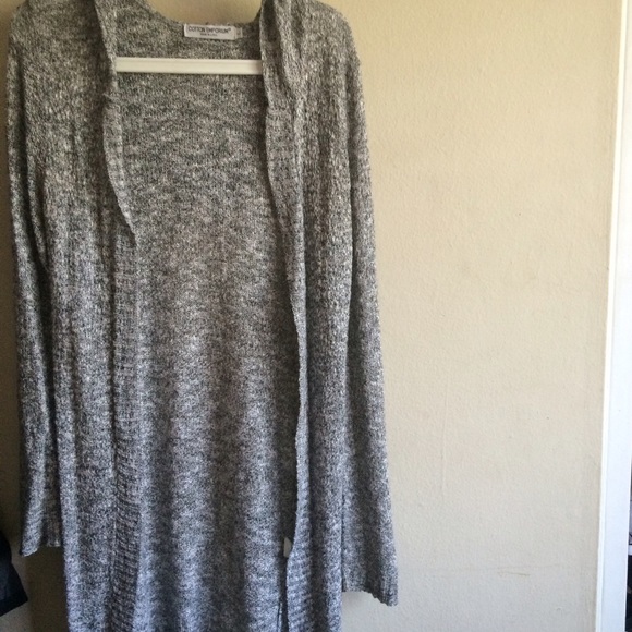 Long hooded cardigan