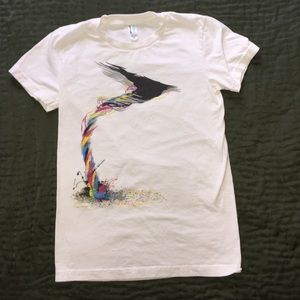 Woot white graphic T-shirt. Size small.