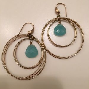 Rivka Friedman 18k gold clad chalcedony earrings