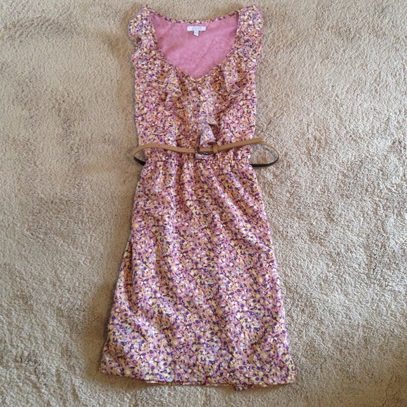 Light pink belted dress