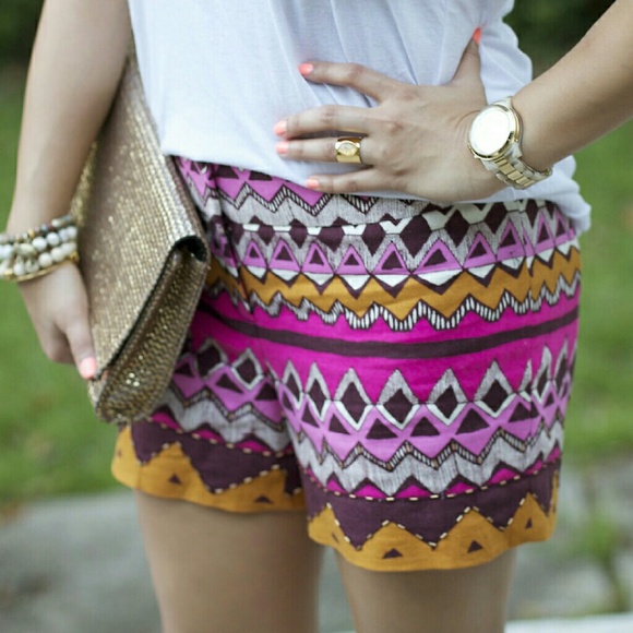 Aztec printed shorts