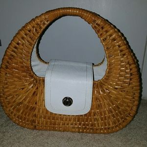Straw and Leather handbag