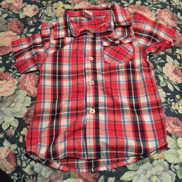 Short sleeve flannel shirt