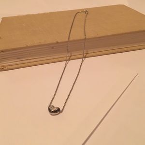 black diamond/ diamond heart necklace