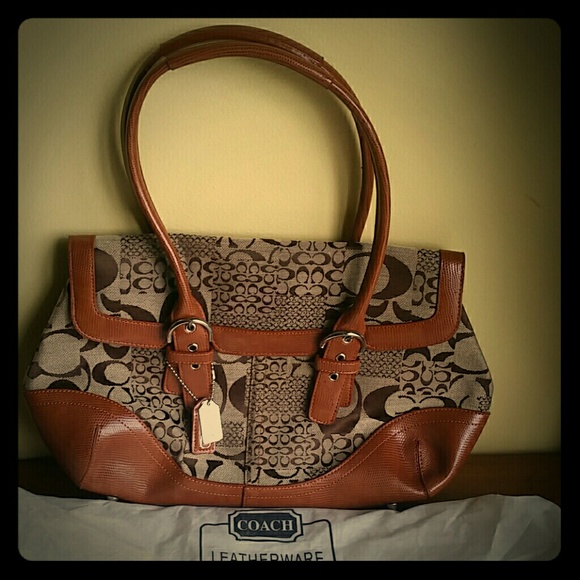 Cute Brown Faux Leather Shoulder Bag