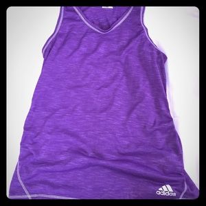 purple adidas work out tank