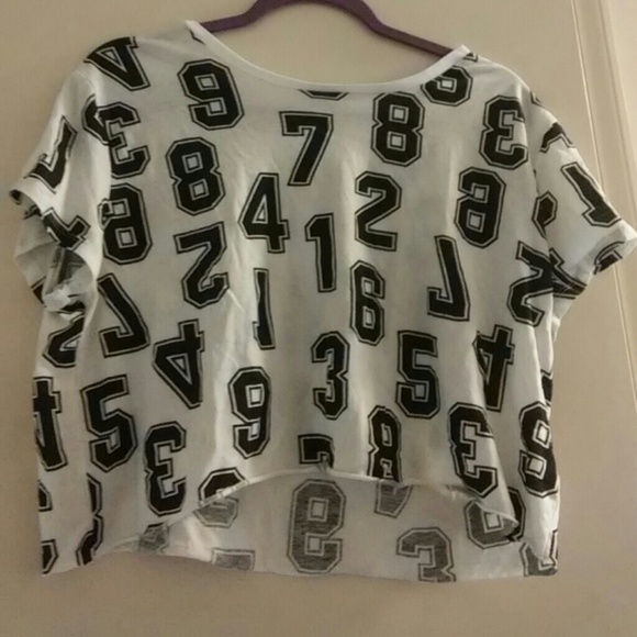 Cute Crop Top with Numbers