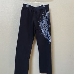 FOX men's small sweats black w decal