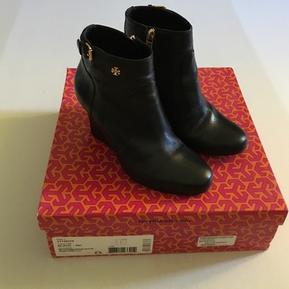 Tory Burch Shoes - Tory Burch Milan wedge booties like new condition