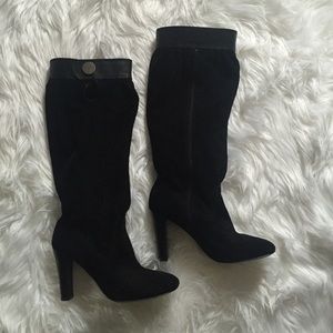 Michael Kors 6.5 Black Suede Slouchy Boots