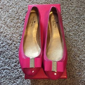 Kate Spade "Tock" Pink Vintage Patent Flats