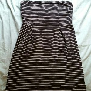 Black & white striped Old Navy strapless dress