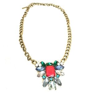 Bauble Bar Gold necklace with jewels EUC $30