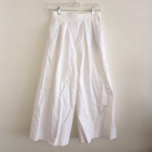 Zara White Culotte Pants