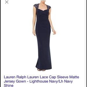 Ralph Lauren navy blue gown