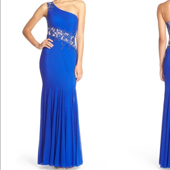 *SOLD* One shoulder prom dress