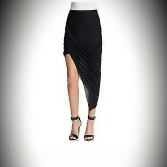 Black draped skirt