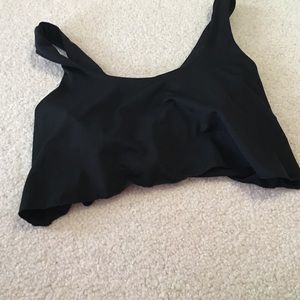 black crop top with built in bra