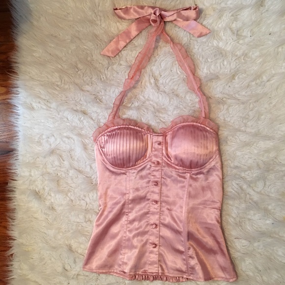 Silk Halter Top Corset
