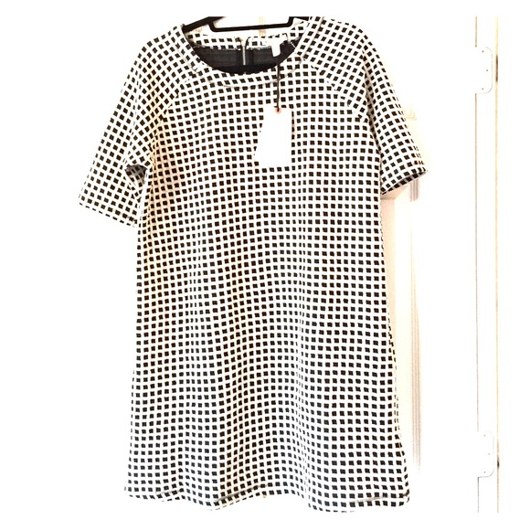 Lila rose black and white pattern dress.