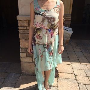 Floral high low dress