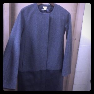 JCREW collarless dress coat