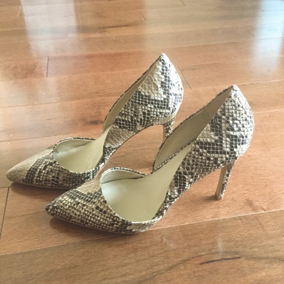 MIA snakeskin print heels