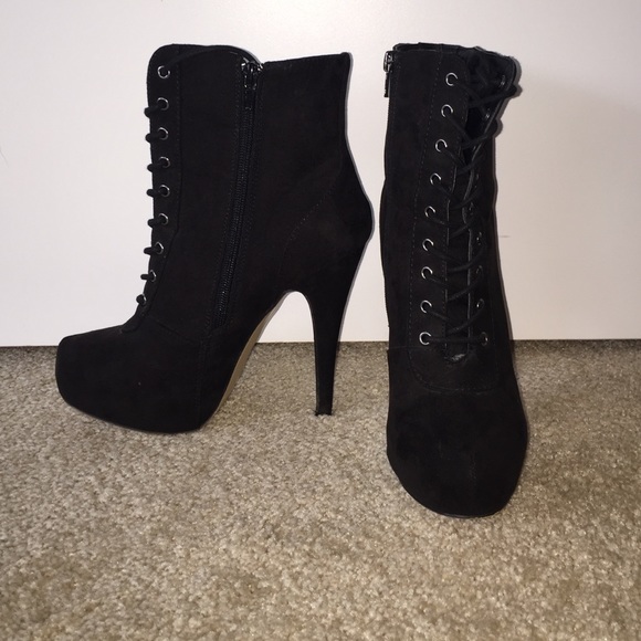 Lace up booties