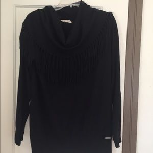 Black Michael Kors Sweater with fringe