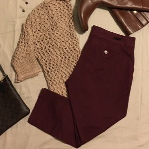 Kut from the Kloth Maroon Cropped Pants