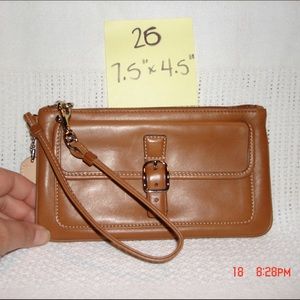 NEW Vintage Coach Leather Wristlet