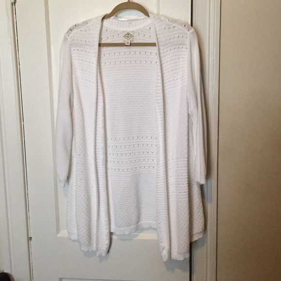 White Sweater Cardigan