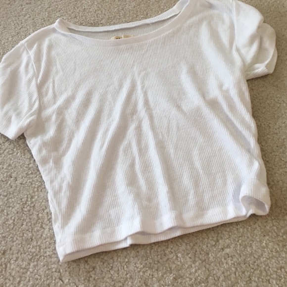 white crop top