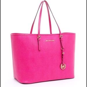 Hot Pink Michael Kors Jet Set Tote