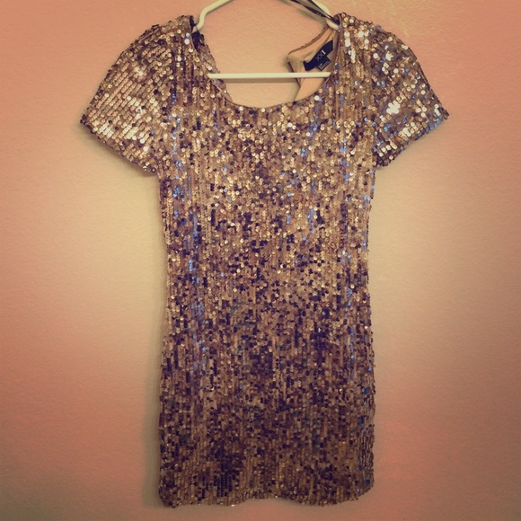 Gold sequence dress