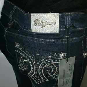 Designer jeans black 3% spandex New